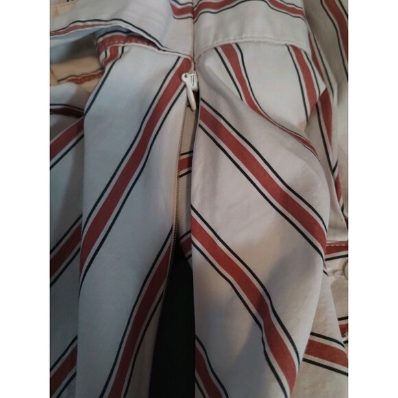 Lane Bryant Womens Top Size 26 Stripe Faux Wrap Side Buckle Long Sleeve Side Zip - Picture 8 of 11